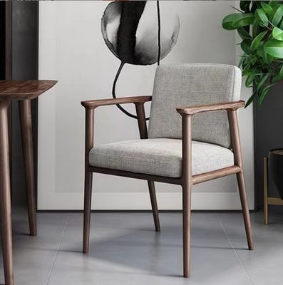 Accueil Meubles de salon Chaise de salle à manger moderne de luxe avec couverture en toile et cadre en bois massif