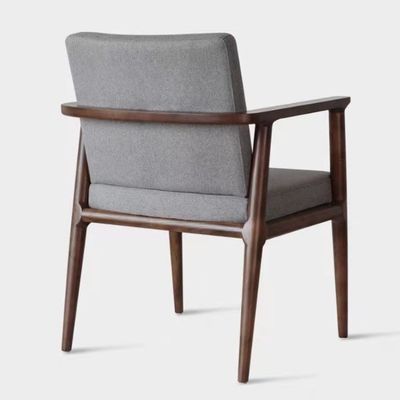 Accueil Meubles de salon Chaise de salle à manger moderne de luxe avec couverture en toile et cadre en bois massif
