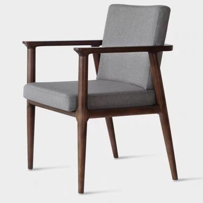 Accueil Meubles de salon Chaise de salle à manger moderne de luxe avec couverture en toile et cadre en bois massif