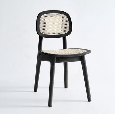 Chaise de salle à manger en rotin moderne pour les meubles de maison de luxe de l' hôtel en chêne naturel
