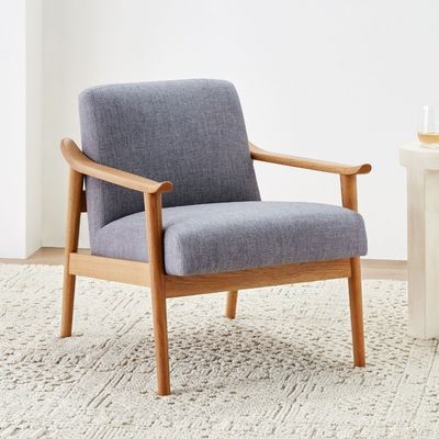 Ajoutez du confort et de l'élégance à votre salon avec le salon de loisirs en bois massif fauteuil canapé en bois W67*D79*H78 CM