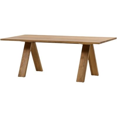 Ensemble de table à manger en bois massif moderne pour salle à manger et cuisine