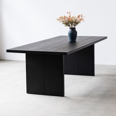 Meubles de table en bois de maison moderne Table à manger en bois massif pour salle à manger