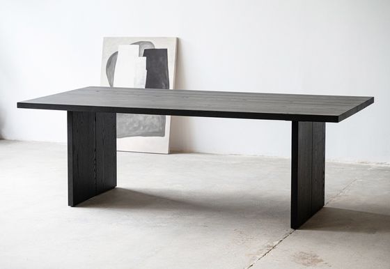 Meubles de table en bois de maison moderne Table à manger en bois massif pour salle à manger