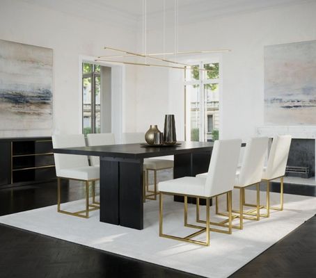 Meubles de table en bois de maison moderne Table à manger en bois massif pour salle à manger