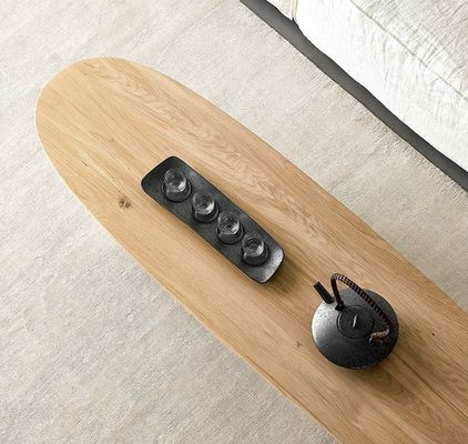 Table à café en bois nordique moderne pour le salon sans pliage en couleur noix