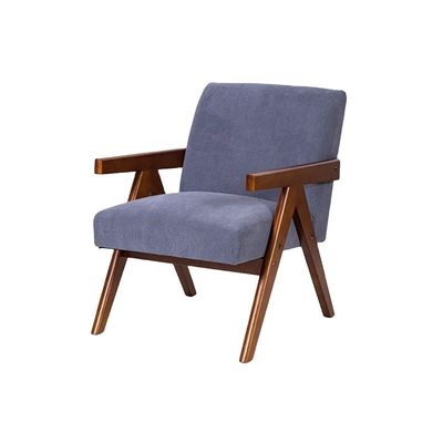 Accueil Meubles fauteuil personnalisé Chaise en bois massif avec conception et tissu / cuir en PU
