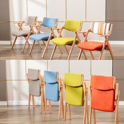 Morden classique nordique en bois pliable Arm de loisirs Chaise à manger fonction Salle à manger W45cm*D51cm*H83cm pour le salon
