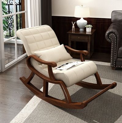Emballage du courrier Chaise de fauteuil en bois massif moderne en tissu Salle de séjour Chaise de salon pour meubles de maison