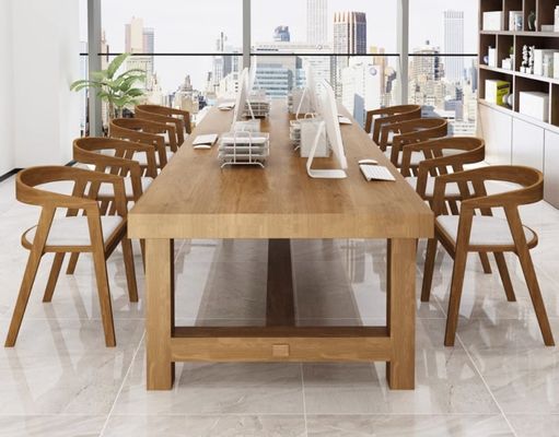 Nordic Luxury Modern Home Restaurant Salle à manger Ensemble de meubles Matériau de couverture de pin robuste pour la maison Table à manger en bois