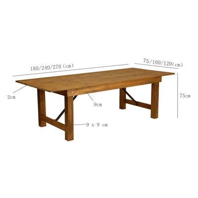 Table à manger en bois massif avec un design moderne simple et une construction solide