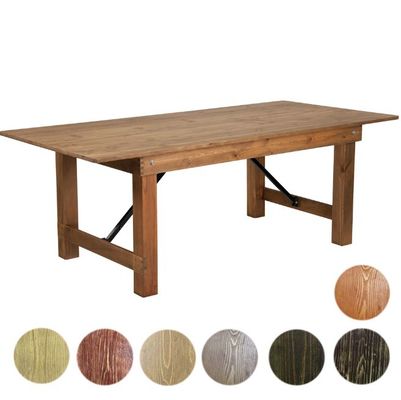 Table à manger en bois massif avec un design moderne simple et une construction solide