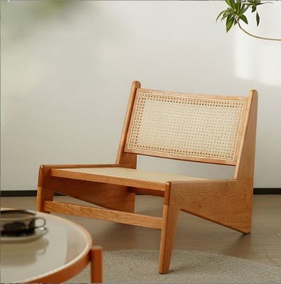 Moderne Design Loisirs Chaises de salon Meubles en bois Chaises de salon avec cadre de chêne naturel Chaise en bois de rotin