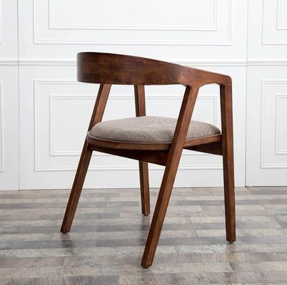 Chaise en bois naturel/noyer moderne simple maison salle à manger bar chaise en cuir en PU à vendre