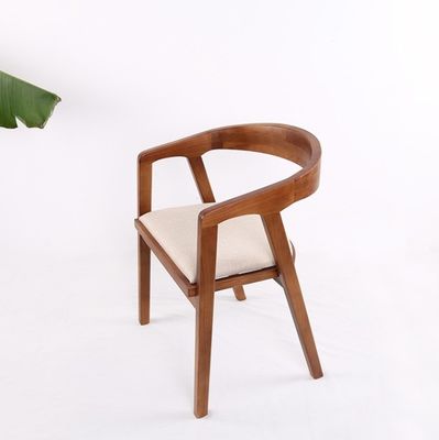 Chaise en bois naturel/noyer moderne simple maison salle à manger bar chaise en cuir en PU à vendre