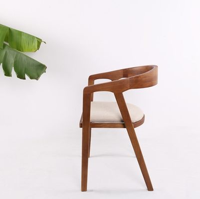 Chaise en bois naturel/noyer moderne simple maison salle à manger bar chaise en cuir en PU à vendre