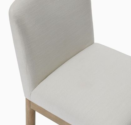 Meubles de maison modernes Café Tissu rembourré Chaise de salle à manger en bois solide avec construction solide