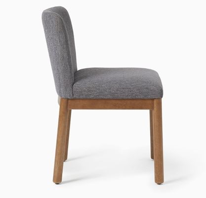 Meubles de maison modernes Café Tissu rembourré Chaise de salle à manger en bois solide avec construction solide