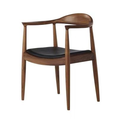 Chaise présidentielle en bois massif de design nordique pour meubles de restaurant