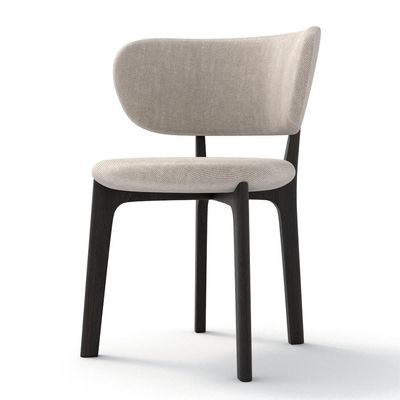 Chaise moderne en bois massif de style crème pour les meubles de salle à manger minimalistes