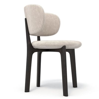 Chaise moderne en bois massif de style crème pour les meubles de salle à manger minimalistes