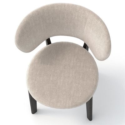 Chaise moderne en bois massif de style crème pour les meubles de salle à manger minimalistes