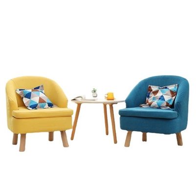 Couverture en tissu de design moderne fauteuil en bois massif pour le salon canapé fauteuil