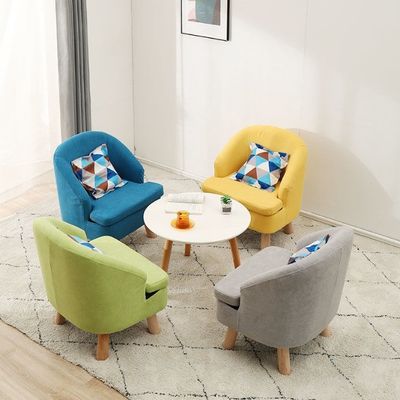 Couverture en tissu de design moderne fauteuil en bois massif pour le salon canapé fauteuil