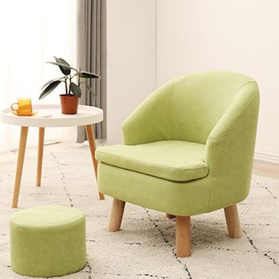 Couverture en tissu de design moderne fauteuil en bois massif pour le salon canapé fauteuil