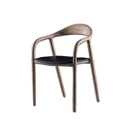 Général Meubles de maison Vintage Chaise à manger en bois massif avec accoudoir et coussin rembourrés