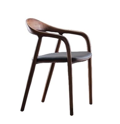 Général Meubles de maison Vintage Chaise à manger en bois massif avec accoudoir et coussin rembourrés