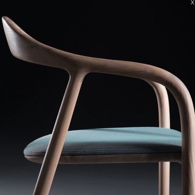 Général Meubles de maison Vintage Chaise à manger en bois massif avec accoudoir et coussin rembourrés