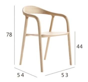 Appuie-bras en bois massif moderne français Chaise à manger en bois dans l'emballage du courrier pour meubles de salon de luxe