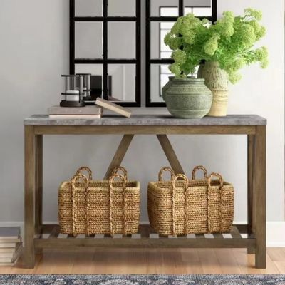 Emballage du courrier Design moderne Table du porche en bois pur Étagère simple Table rectangulaire