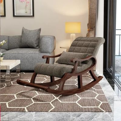 Chaise à bascule en bois massif W60*D135*H85CM pour salon