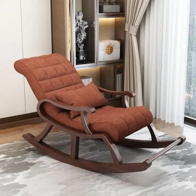Chaise à bascule en bois massif W60*D135*H85CM pour salon