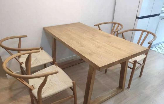 Ensemble de meubles de table en bois massif pour salle à manger et cuisine L120*W70*H75CM