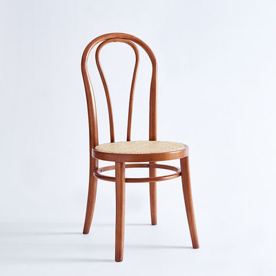 Design personnalisé tissé en rotin naturel en bois massif Chaise à manger Meubles pour les restaurants modernes