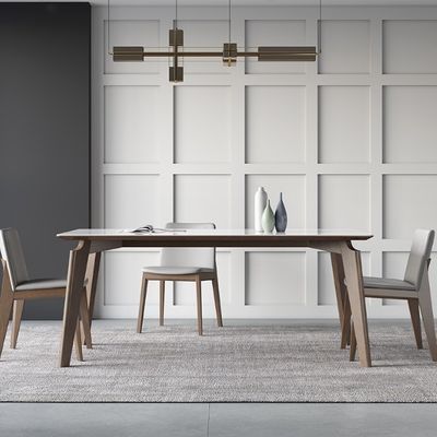 Table à manger en bois de marbre pour cuisine et salle à manger en design moderne
