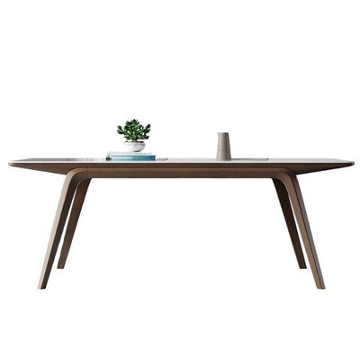 Table à manger en bois massif simple et léger pour un intérieur moderne et chic