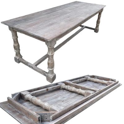 Nitrolacque Finition des tables de couleur américaines Rectamgle Table à manger en bois massif