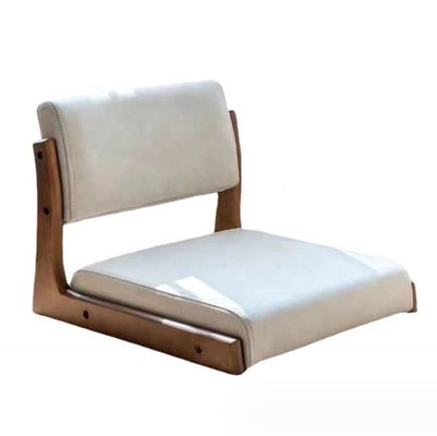 Chaise de thé au sol sans jambes en bois tatami japonais personnalisé avec soutien du dos