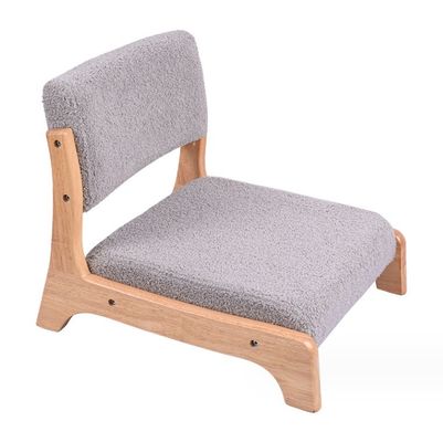 Emballage du courrier style japonais Tatami Bois sans jambes Chaise de thé en bois massif avec support arrière