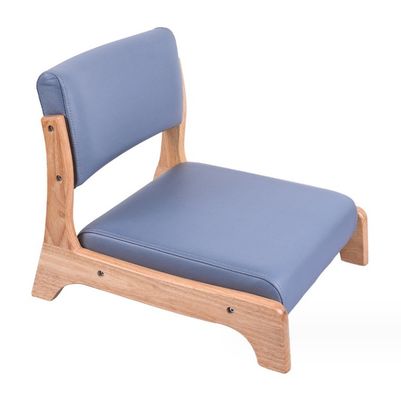 Emballage du courrier style japonais Tatami Bois sans jambes Chaise de thé en bois massif avec support arrière