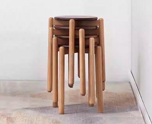 Chaise de salle à manger en bois massif simplement conçue avec du bois de chêne