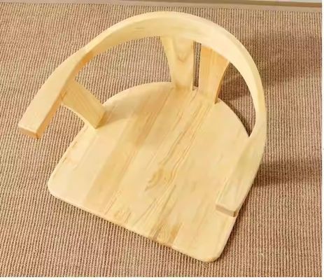 Meubles de salon en bois massif Chaise de sol tatami japonaise avec dossier et sans dossier