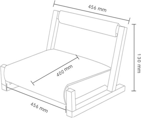 Assise confortable en bois massif chaise de sol tatami japonaise avec soutien du dos