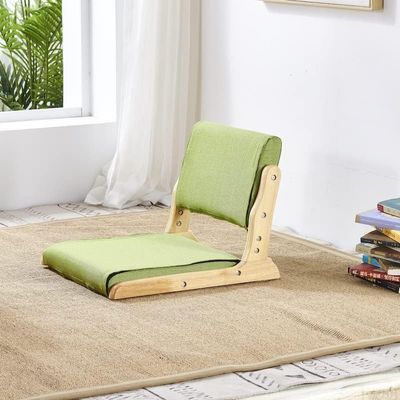 Emballage du courrier Y Chaise de loisirs de style tatami japonais Chaise de thé sans jambes en bois avec dossier