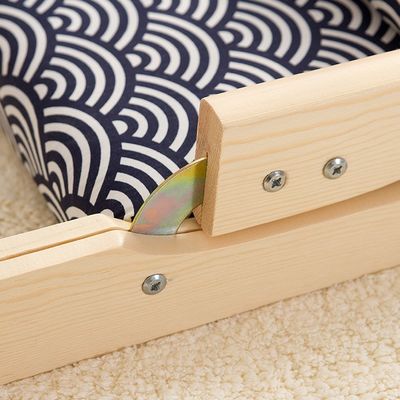 Chaise de salon de style moderne Tatami en bois japonais Chaise de thé au sol sans jambes avec soutien arrière Chaise de sol en bois massif