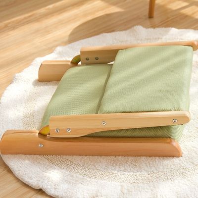 Chaise de salon de style moderne Tatami en bois japonais Chaise de thé au sol sans jambes avec soutien arrière Chaise de sol en bois massif